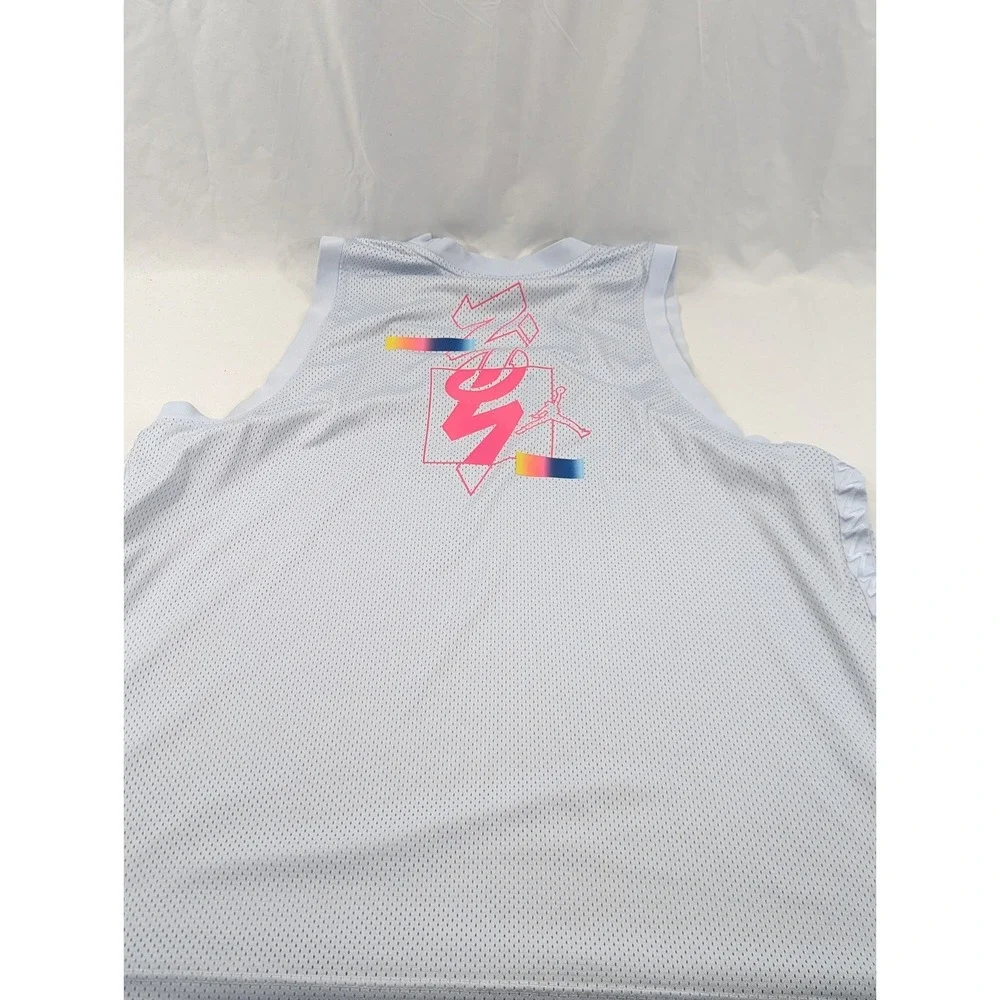 Zion‎ Williamson Jersey Mesh 3XL Silver Jordan Basketball Dri-Fit Jersey